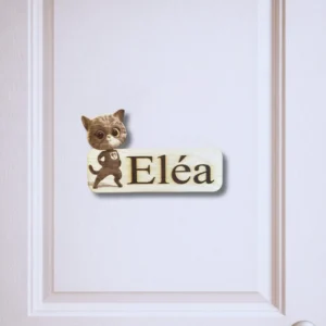 Plaque de porte bois personnalisée