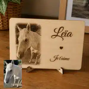 Plaque personnalisée en bois pour animaux